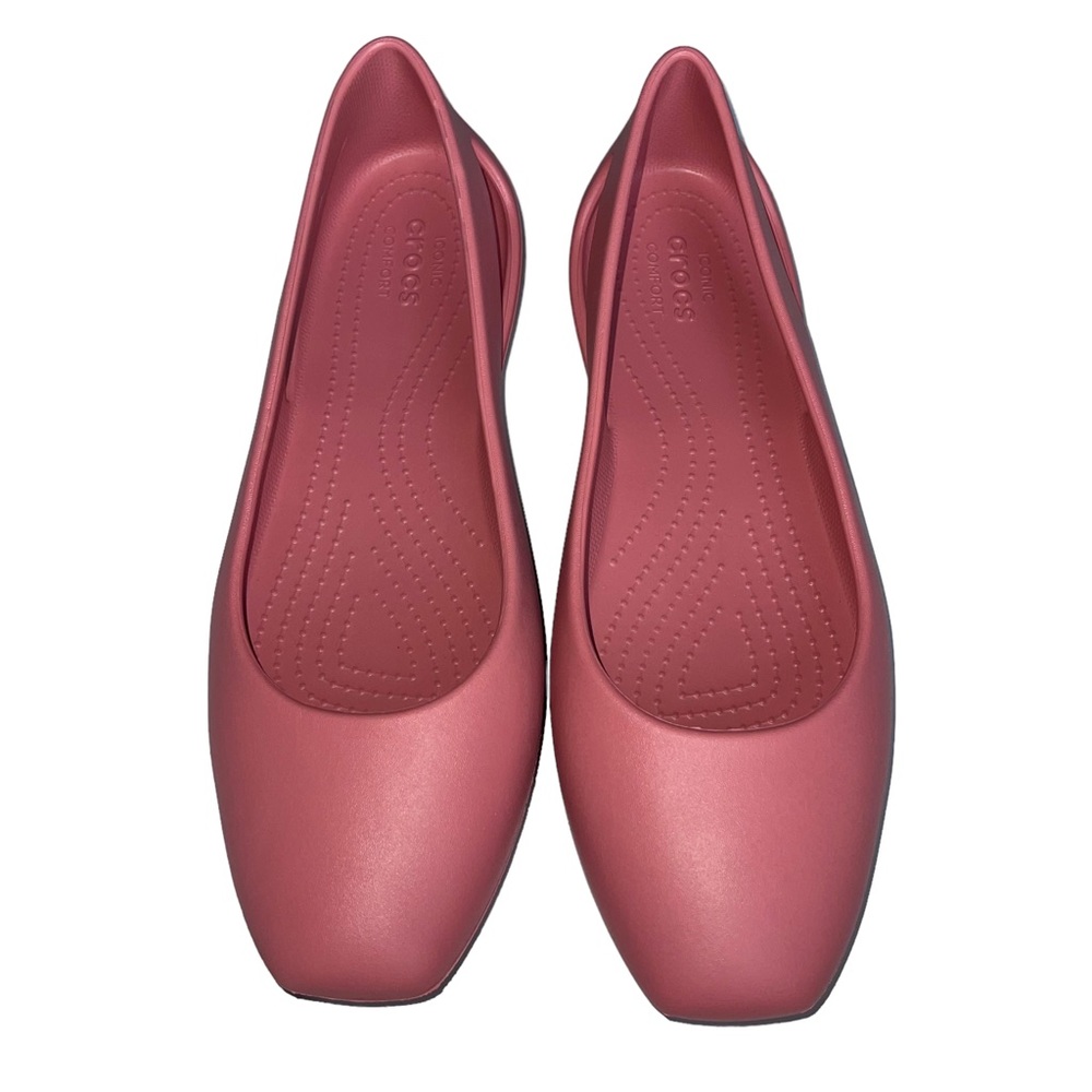 Crocs Women's Size 10 Sloane Square-Toe Flats Mauve Pink Slip-On - Picture 4 of 6